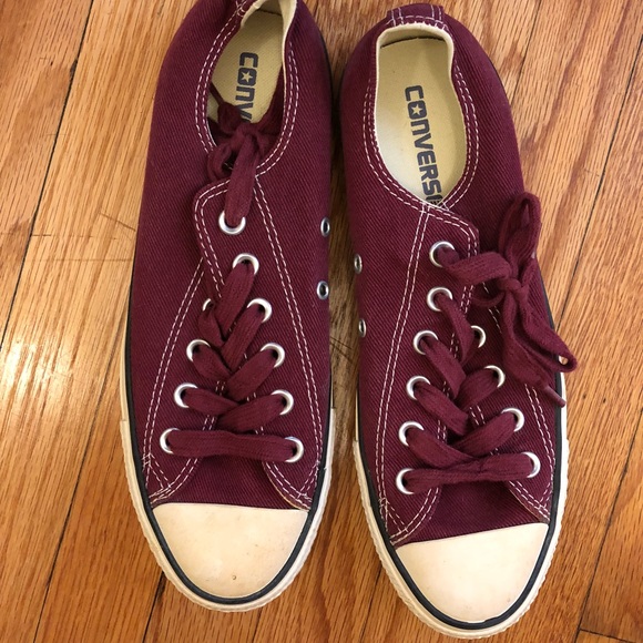 Converse Shoes - Converse burgundy low top limited edition